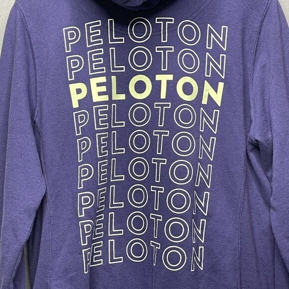 Peloton Ultimate Fleece Full Zip Sweatshirt Hoodie Women XL Spellout Logo - Picture 6 of 7